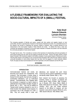 INCORPORATING SUSTAINABILITY IN MEETINGS AND EVENT