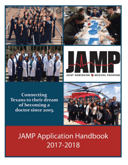 jamp application handbook - Sam Houston State University