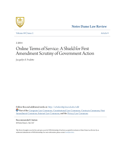 Online Terms of Service: A Shield for First
