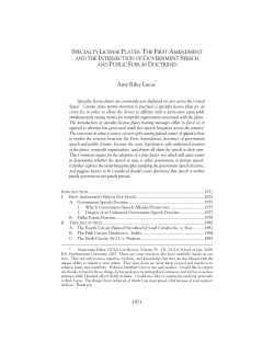 Specialty License Plates