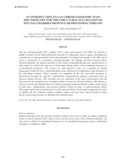 An introduction to gas chromatography mass spectroscopy