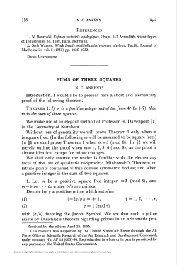 SUMS OF THREE SQUARES