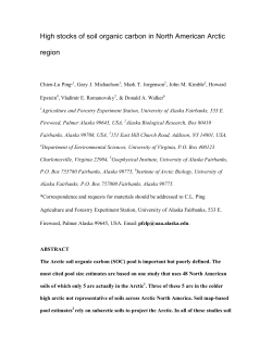 High stocks of soil organic carbon in North American Arctic region
