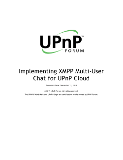 Implementing XMPP Multi-User Chat for UPnP Cloud