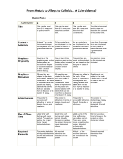 Making A Poster : From Metals to Alloys to Colloids