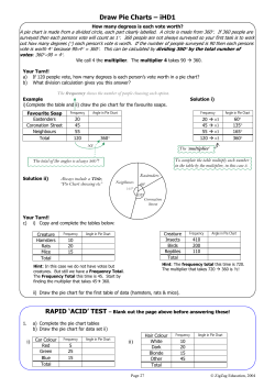 Draw Pie Charts &ndash; iHD1