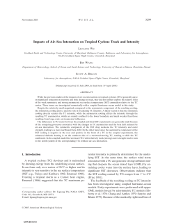 Impacts of Air&ndash;Sea Interaction on Tropical Cyclone Track and Intensity