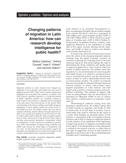 Changing patterns of migration in Latin America: how can research
