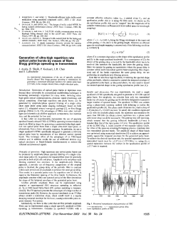 Generation of ultrahigh repetition rate pulse bursts by means of fiber