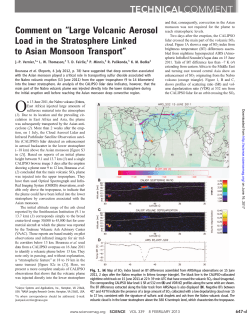 Comment on &ldquo;Large Volcanic Aerosol Load in the Stratosphere