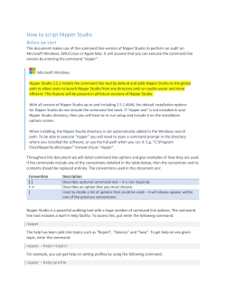 How to script Nipper Studio