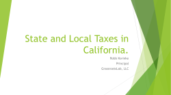 State and Local Taxes in California. - California State Association of