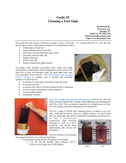 Guide #5 Cleaning a Fuel Tank - Solving Diesel Fuel Problems