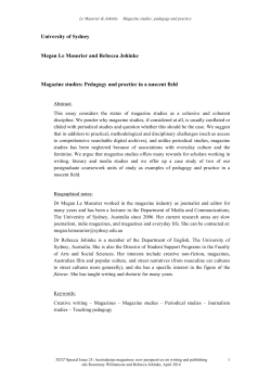 University of Sydney Megan Le Masurier and Rebecca Johinke