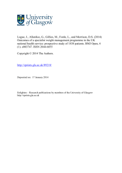 Logue, J., Allardice, G., Gillies, M., Forde, L., and Morrison, D.S.