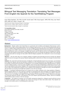 Bilingual Text Messaging Translation: Translating Text Messages