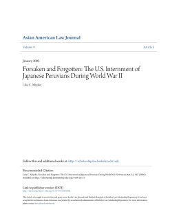 Forsaken and Forgotten: The US Internment of Japanese Peruvians