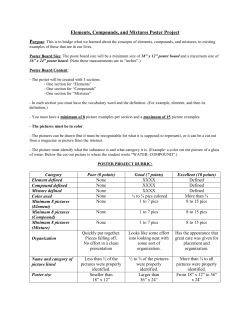 Elements, Compounds, and Mixtures Poster Project