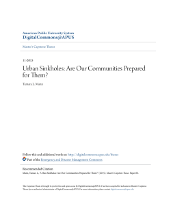 Urban Sinkholes: Are Our Communities Prepared for Them?