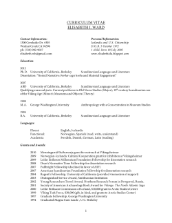 curriculum vitae elisabeth i. ward