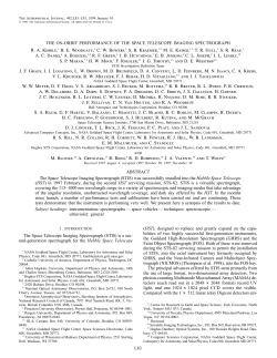 L83 THE ON-ORBIT PERFORMANCE OF THE SPACE TELESCOPE
