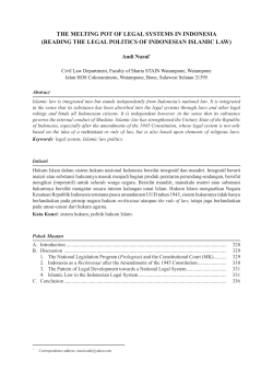 the melting pot of legal systems in indonesia