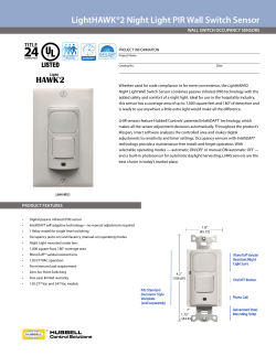 LightHAWK&reg;2 Night Light PIR Wall Switch Sensor