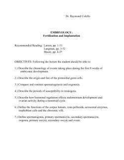 Fertilization and Implantation