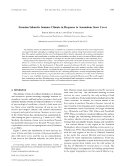 Eurasian Subarctic Summer Climate in Response