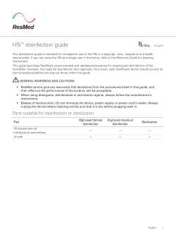 H5i&trade; disinfection guide
