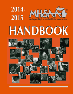 2015 Handbook_Layout 1 - Michigan High School Athletic Association