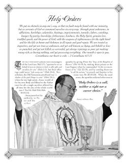 Holy Orders - Cathedral of Christ the King