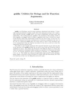 gsubfn: Utilities for Strings and for Function Arguments.