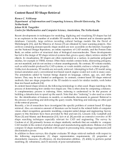 Content Based 3D Shape Retrieval