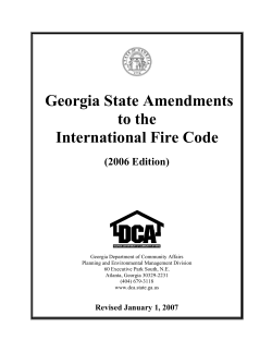 Georgia State Amendments to the International Fire Code