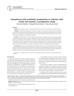Compliance with antibiotic prophylaxis in children with sickle cell