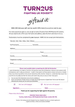 For every pound you give us, we can get an extra 25 pence from HM