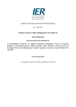 Pension Funds in Chile: Bringing the State Back In