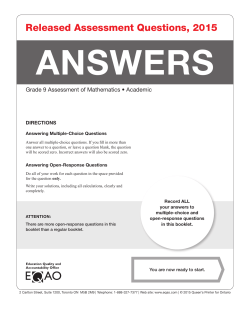 Answer Booklet