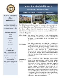 Idaho State Judicial Branch - National Center for State Courts