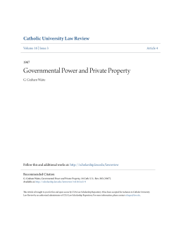 Governmental Power and Private Property