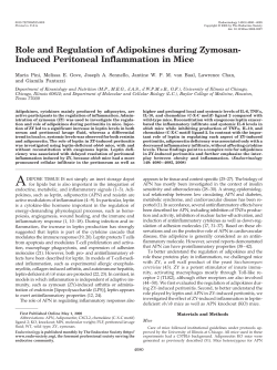Induced Peritoneal Inflammation in Mice