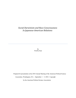 Social Darwinism and Race Consciousness in Japanese