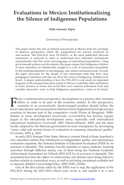 Evaluations in Mexico: Institutionalizing the Silence of Indigenous