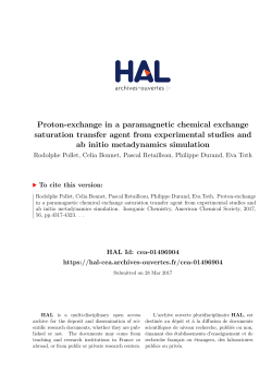 Proton-exchange in a paramagnetic chemical exchange - Hal-CEA