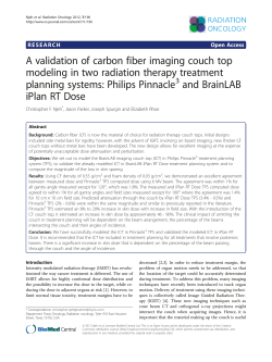 A validation of carbon fiber imaging couch top modeling in two