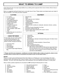 Link to Packing List