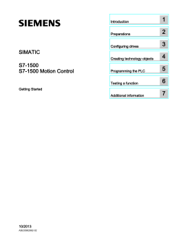 S7-1500 Motion Control - Industrial Automation