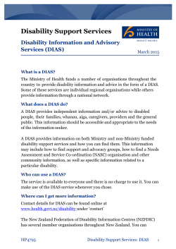 Disability Information and Advisory Services (DIAS)