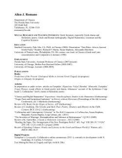 CURRENT_CV web3 - Department of Classics